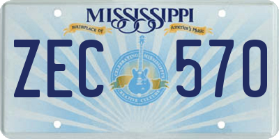 MS license plate ZEC570