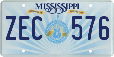 MS license plate ZEC576