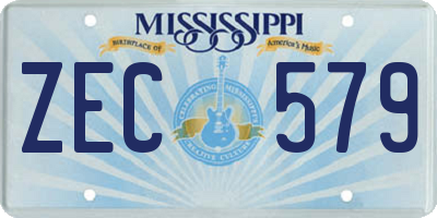 MS license plate ZEC579