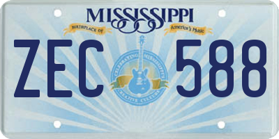 MS license plate ZEC588