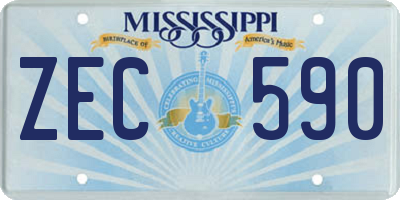 MS license plate ZEC590