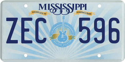 MS license plate ZEC596