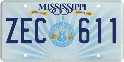 MS license plate ZEC611