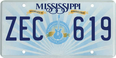 MS license plate ZEC619