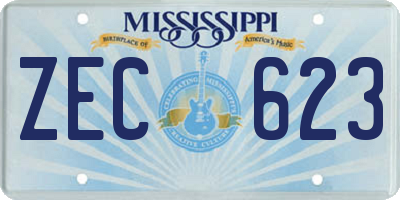 MS license plate ZEC623