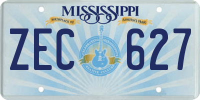 MS license plate ZEC627
