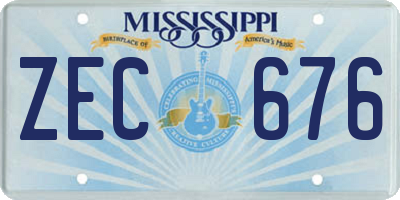 MS license plate ZEC676