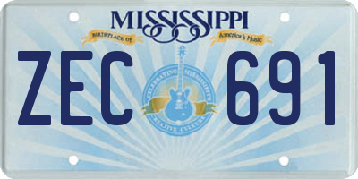 MS license plate ZEC691