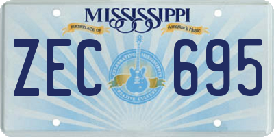 MS license plate ZEC695