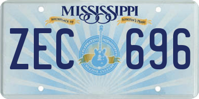 MS license plate ZEC696