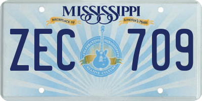 MS license plate ZEC709