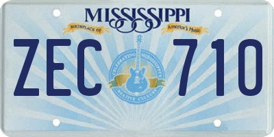 MS license plate ZEC710