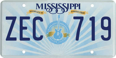MS license plate ZEC719