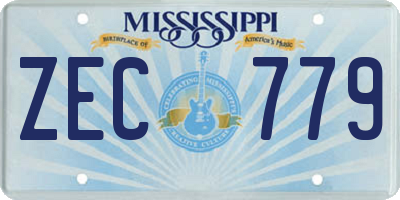 MS license plate ZEC779