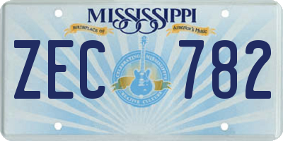 MS license plate ZEC782