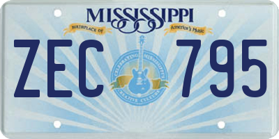 MS license plate ZEC795