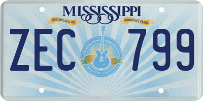 MS license plate ZEC799