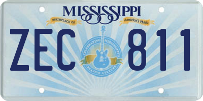 MS license plate ZEC811