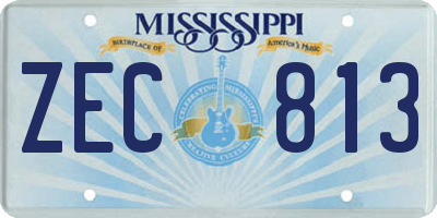 MS license plate ZEC813