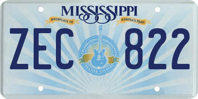 MS license plate ZEC822