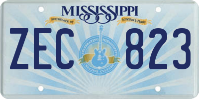 MS license plate ZEC823