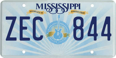MS license plate ZEC844