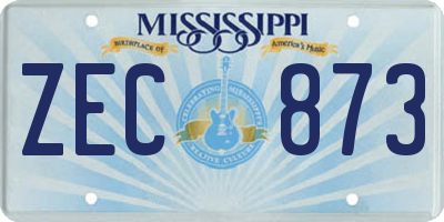 MS license plate ZEC873
