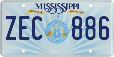 MS license plate ZEC886