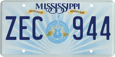 MS license plate ZEC944