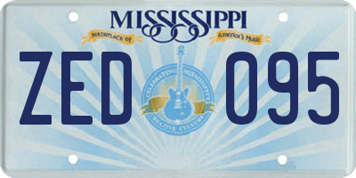 MS license plate ZED095