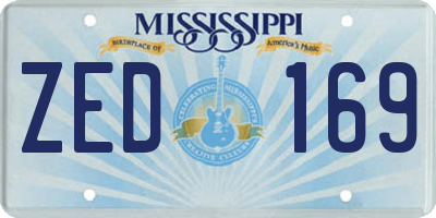 MS license plate ZED169