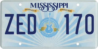 MS license plate ZED170