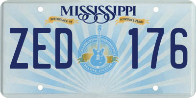 MS license plate ZED176