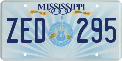 MS license plate ZED295