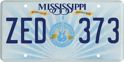 MS license plate ZED373