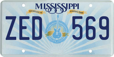 MS license plate ZED569