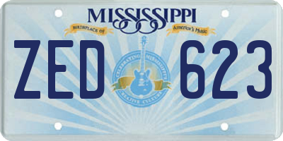 MS license plate ZED623