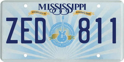 MS license plate ZED811