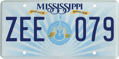 MS license plate ZEE079
