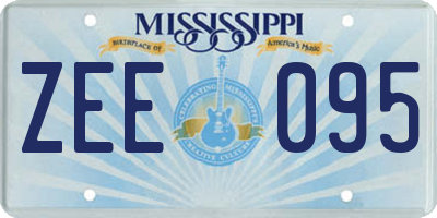 MS license plate ZEE095