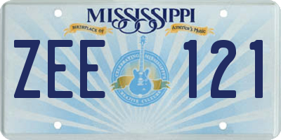 MS license plate ZEE121