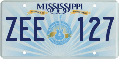 MS license plate ZEE127