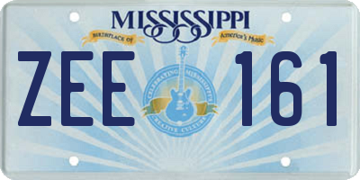 MS license plate ZEE161