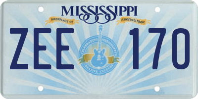 MS license plate ZEE170