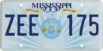 MS license plate ZEE175