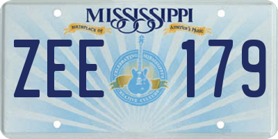 MS license plate ZEE179