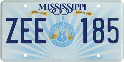 MS license plate ZEE185