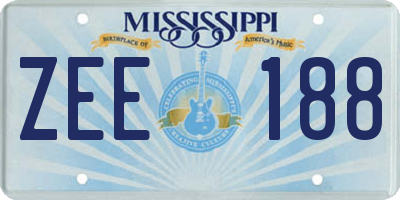 MS license plate ZEE188