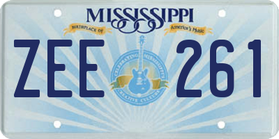 MS license plate ZEE261