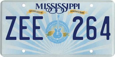 MS license plate ZEE264